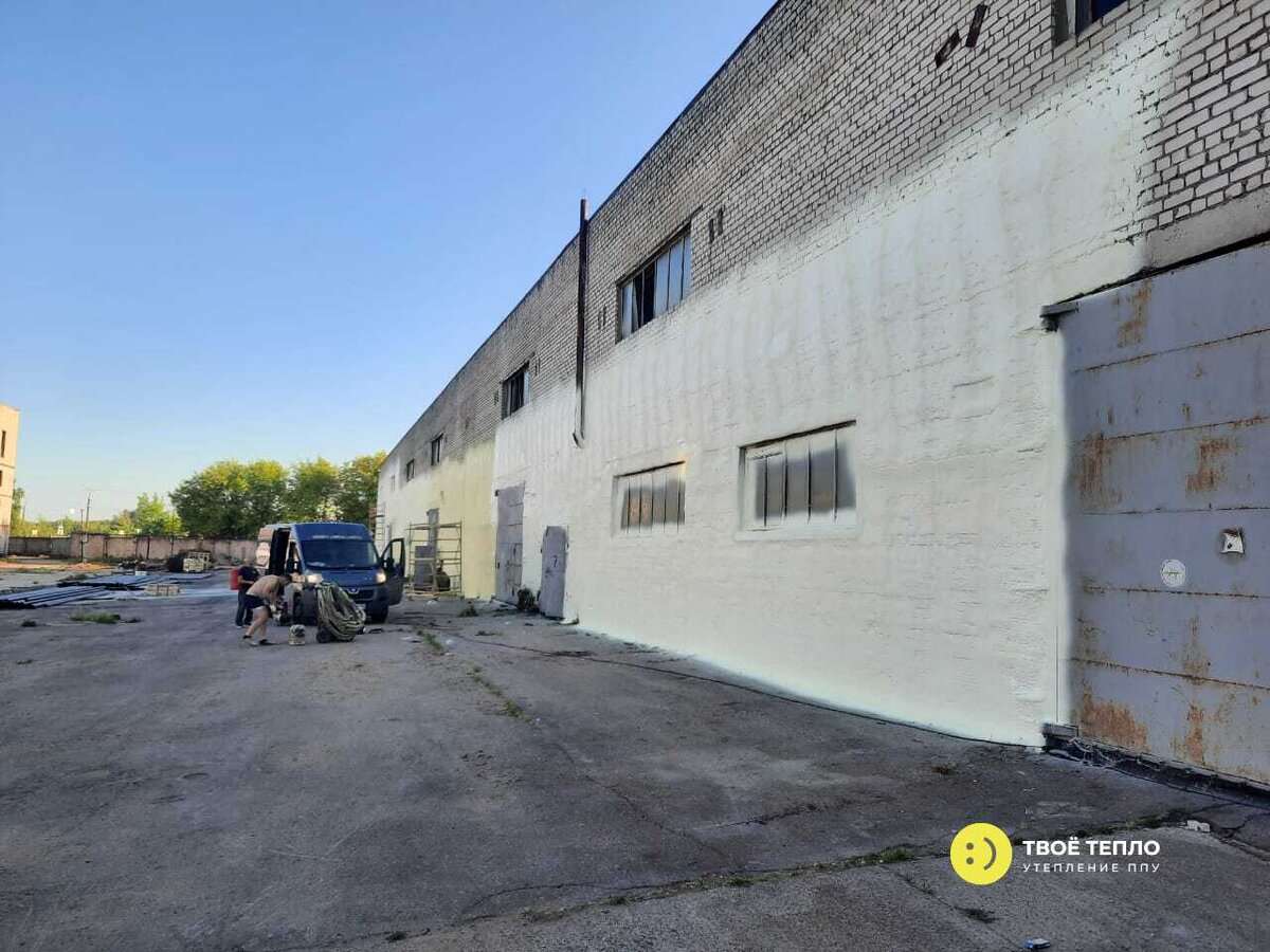 Утепление ППУ цеха производства. "Остиум Двери", г. Новочебоксарск Чувашия. ТВОЕ ТЕПЛО.