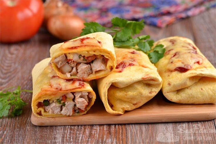 Бурито с курицей фото Это блюдо, которое любит КАЖДЫЙ! Рецепт бурито! Кулинарные советы и рецепты Дзен