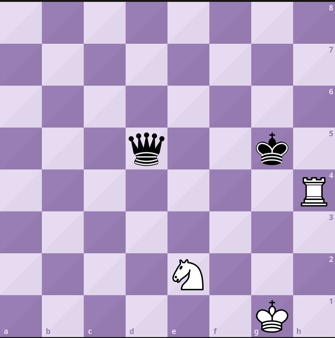 Белая ладья завлекает короля под вилку