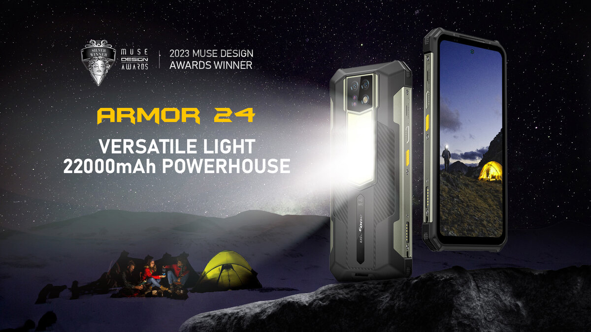 22000 мАч и яркий фонарик. Представлен смартфон Ulefone Armor 24 | Мобилкин  | Дзен