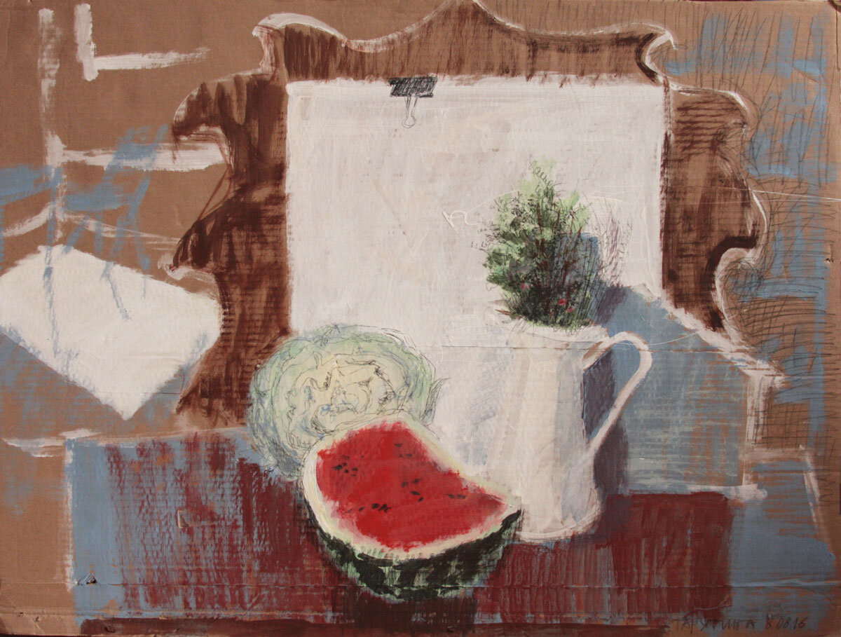 Встреча арбуза с брусникой и вереском. Елена Тарутина