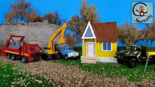 Строим домик для игрушек - Красим стены и Крышу. Манкиту