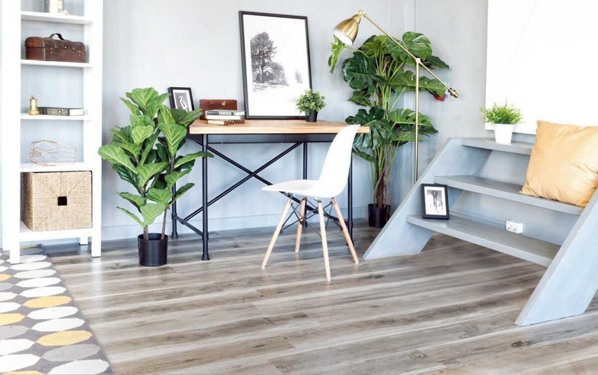 Кварцвиниловое напольное покрытие в интерьере