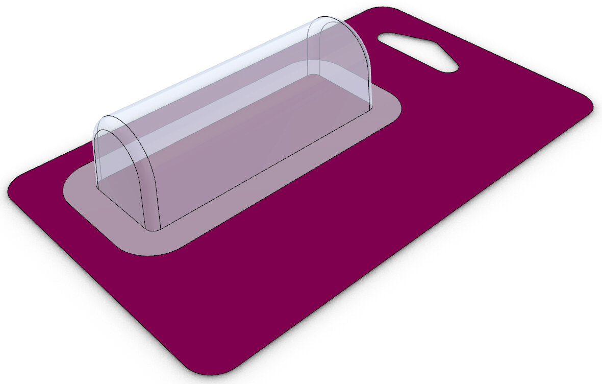 Макет блистерной упаковки для косметической продукции - гигиенической помады