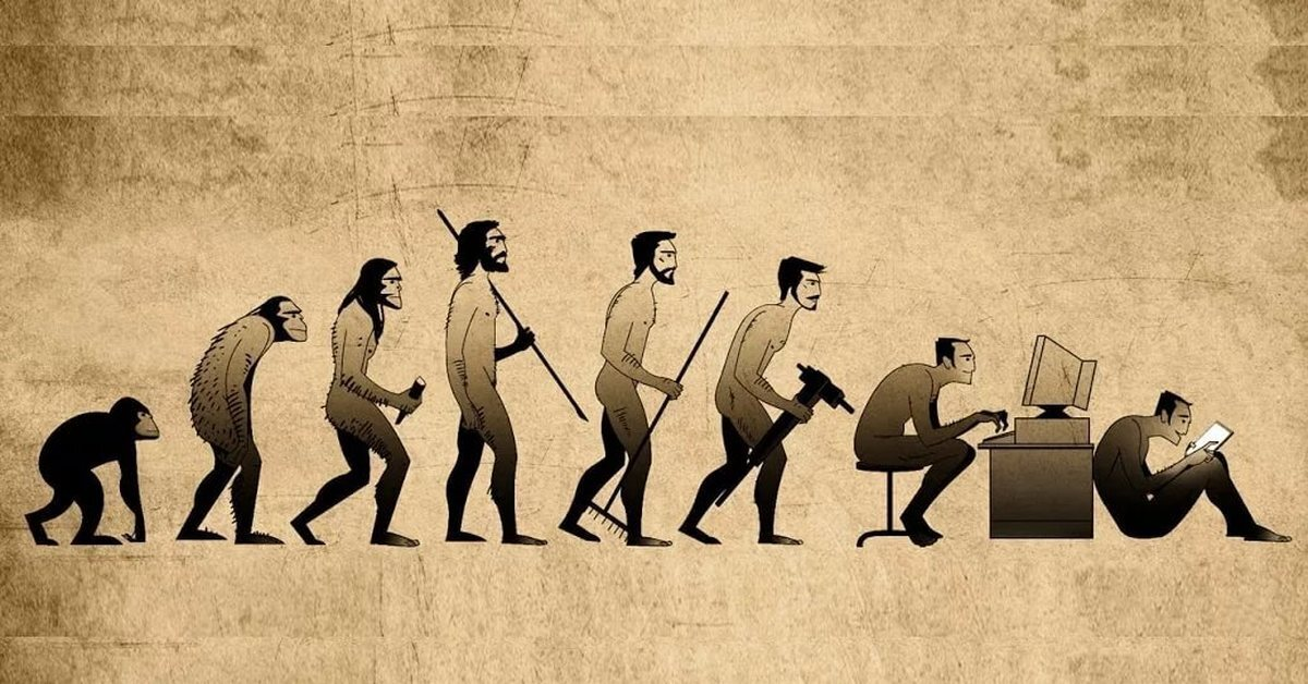 The evolution. Развитие человека прикол. Развитие и деградация. От обезьяны к человеку за компьютером. Эволюция и деградация человека.