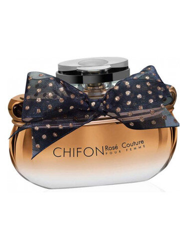 Chifon Rosé Couture Emper — это аромат для женщин, он принадлежит к группе цветочные. Chifon Rosé Couture выпущен в 2019 году. Верхние ноты: Роза и Цветочные ноты; средние ноты: Взбитые сливки, Ваниль и Сладкие ноты; базовые ноты: Мускус и Амбра