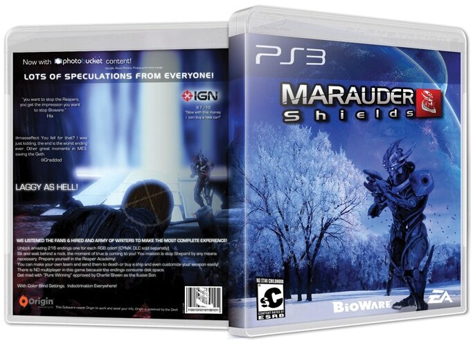 Лучшее, что породила концовка Mass Effect 3 – мем Marauder Shields. На деле-то речь идет о банальном враге-мародере, защищенном самым обычным щитом – просто в Mass Effect 3 последний босс отсутствует в принципе, и финальным врагом оказывается именно этот несчастный мародер, получивший по такому случаю имя. Но самое главное – доблестный Marauder Shields был последним, что стояло между Шепардом и отвратной концовкой. 