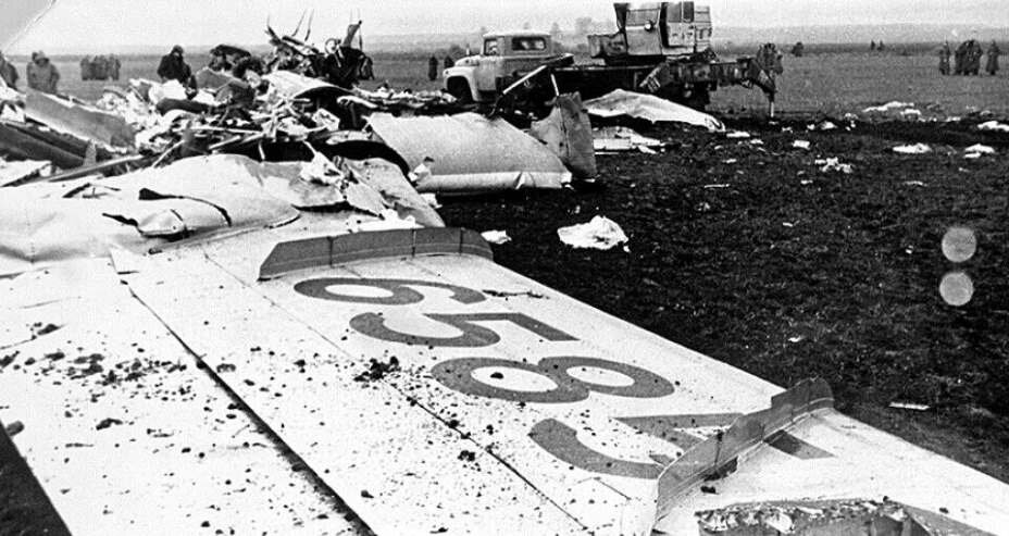    Самолет Ту-134 разбился в небе над Днепродержинском. Фото: Соцсети