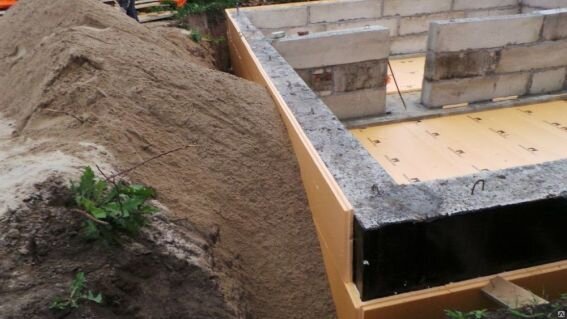 Обратная засыпка фундамента