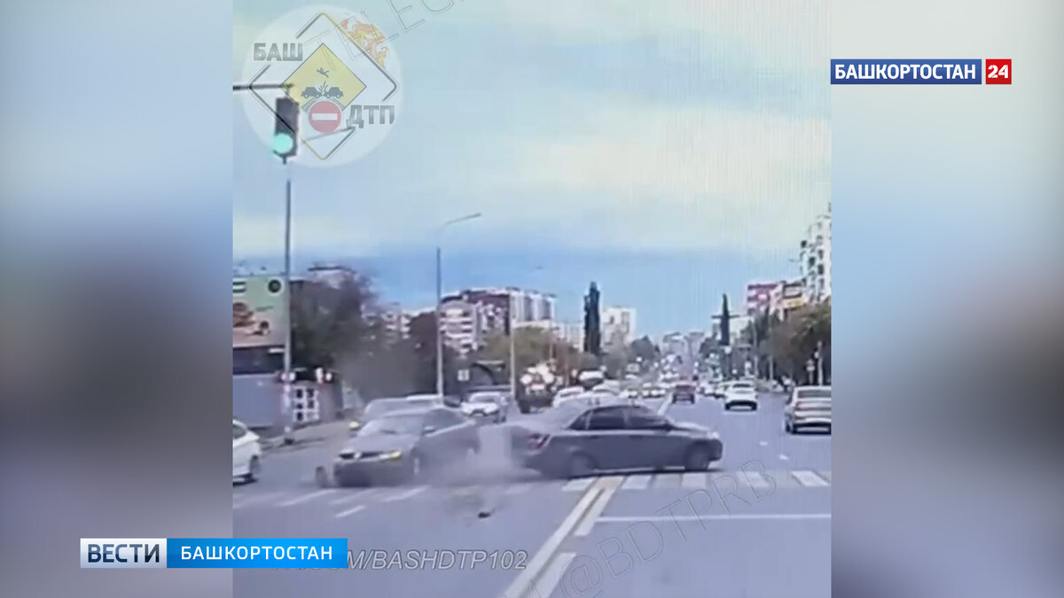    Неудачный разворот на улице Комсомольской в Уфе закончился аварией с пострадавшим