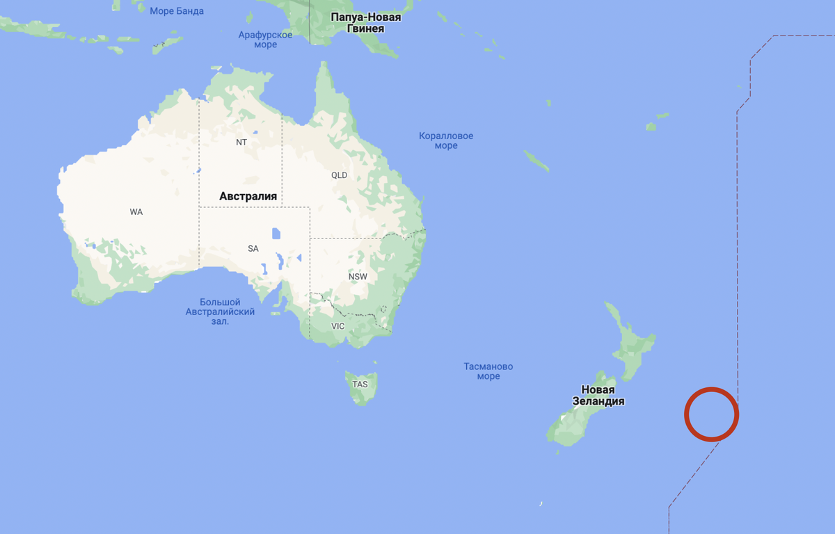 Есть недалеко от Новой Зеландии группа островов под названием Чатем. "Недалеко" – это по тихоокеанским меркам. Вообще там до Новой Зеландии 600-700 км.