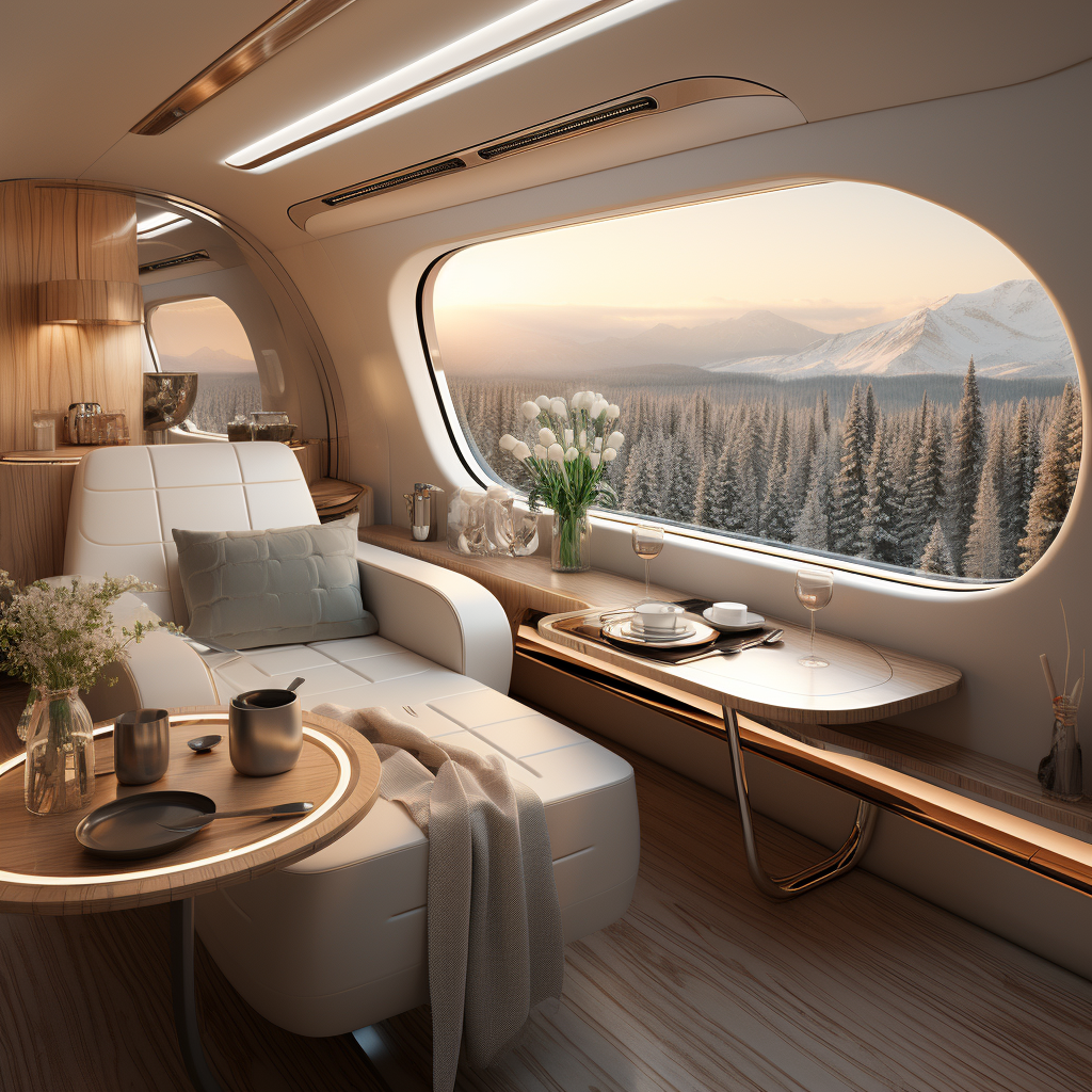 Вариант российского поезда в 2030 году. Екатерина Лебедева / Midjourney