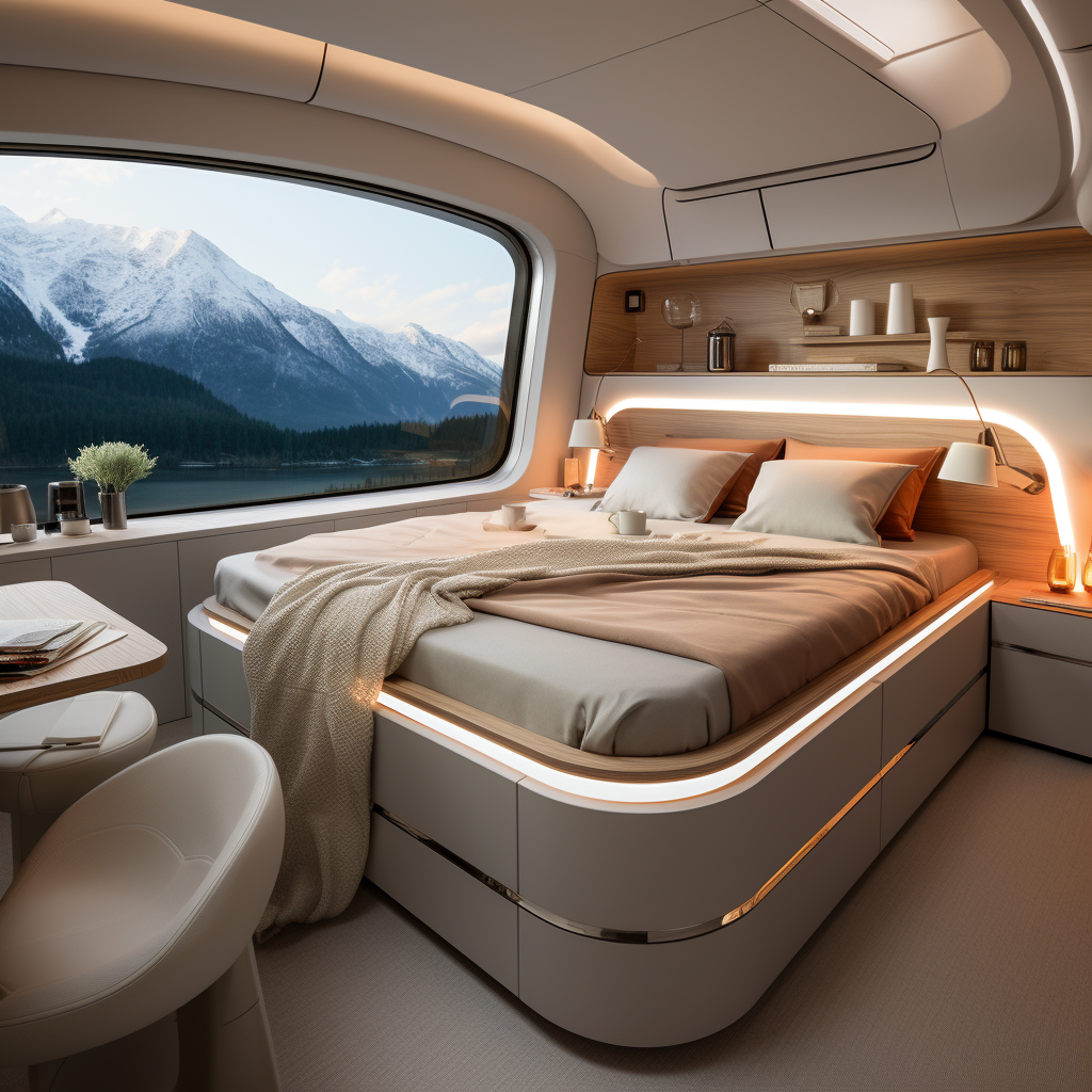 Вариант российского поезда в 2030 году. Екатерина Лебедева / Midjourney