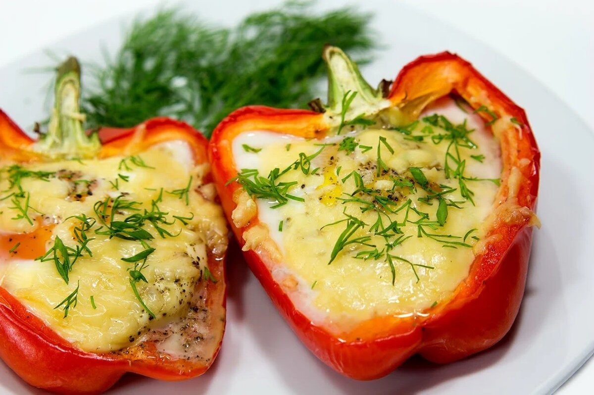 Перцы, фаршированные сыром, в масле – кулинарный рецепт