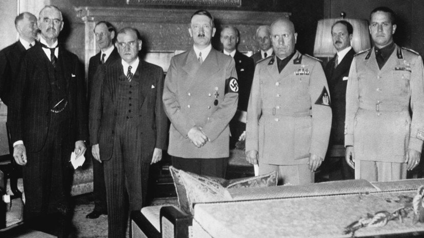     Мюнхенские переговоры 1938 года Gettyimages.ru CORBIS