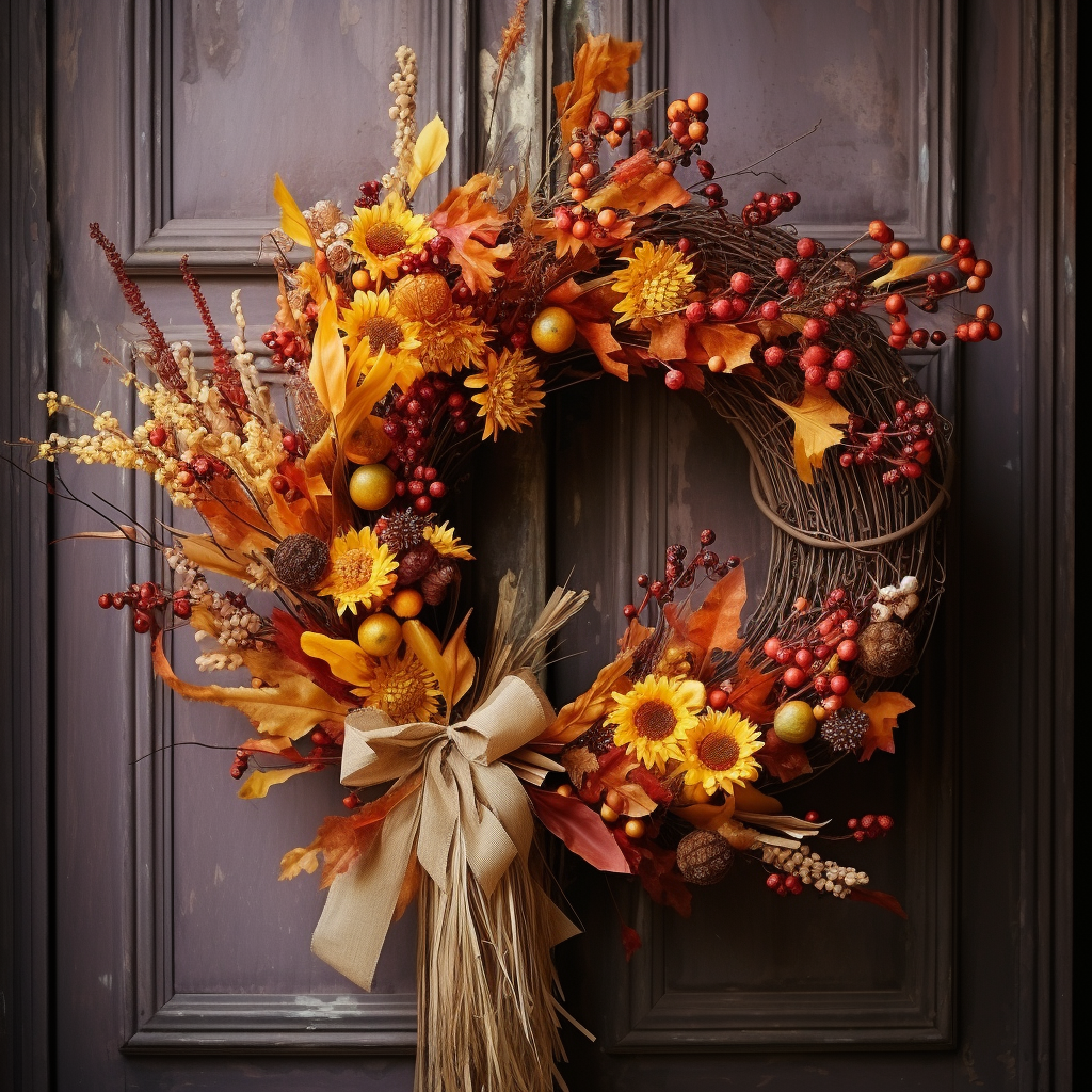 Осенний венок создан нейросетью