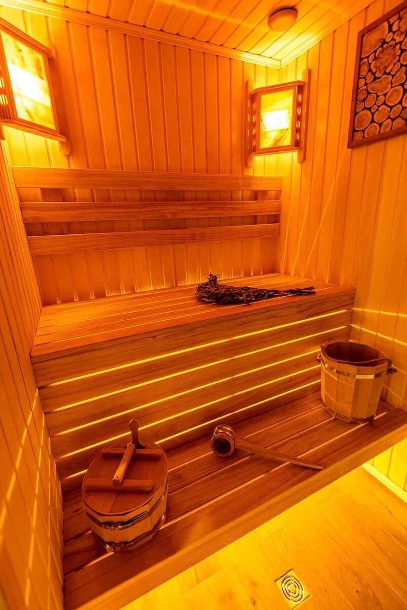 На фото сауна дома по проекту «Сириус»