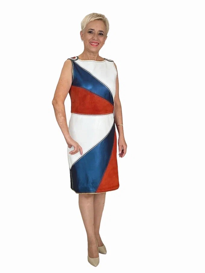 Кожаное платье "Краса России". Ателье Ирины Берзиной.