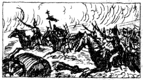 
№ 1. «Засадный полк воеводы Боброка
вступает в битву на Куликовом поле»