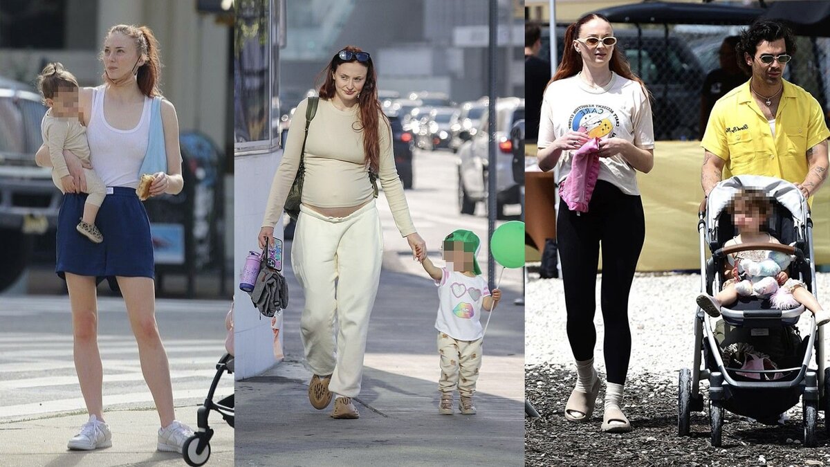 Софи Тернер с детьми