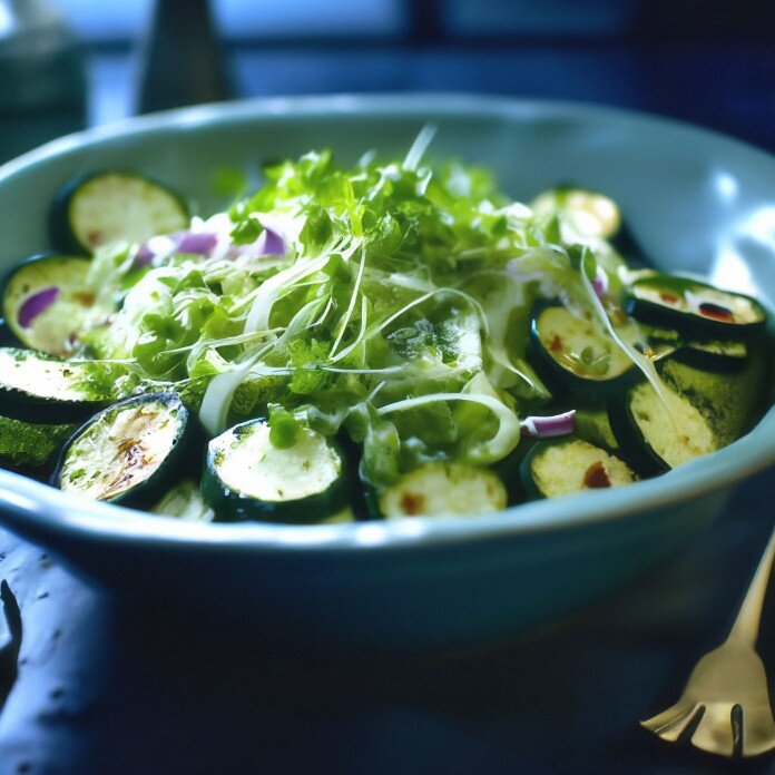 Кабачковый салат готов , приятного аппетита 🌿