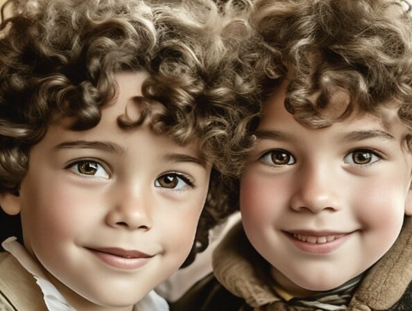 Ромео и Аурелио в детстве (нейросеть)