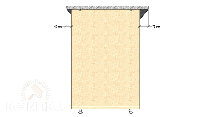 Выступ столешницы над ящиками в кухне: …