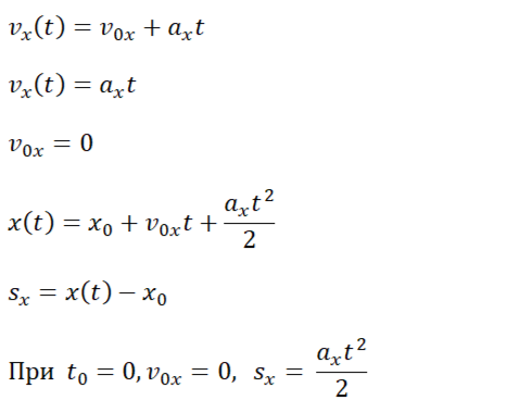 Формула перемещения