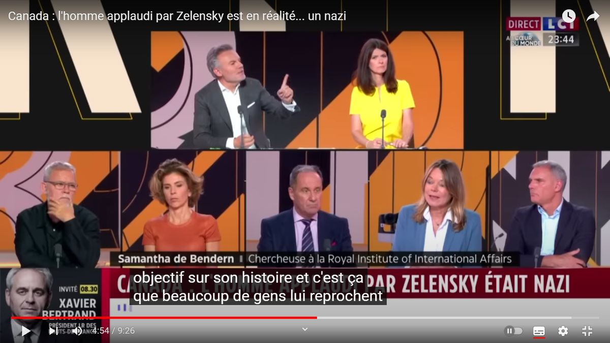 Реакция участников передачи на слова Саманты де Бендерн.