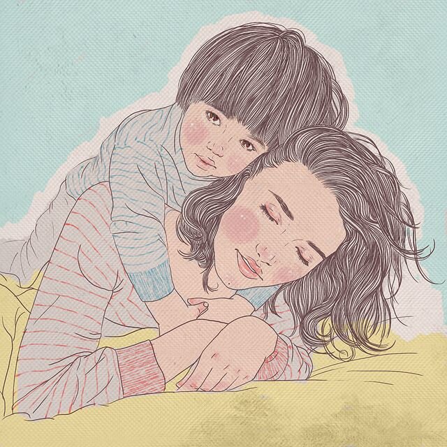Рисунок из интернета. Мать с сыном.