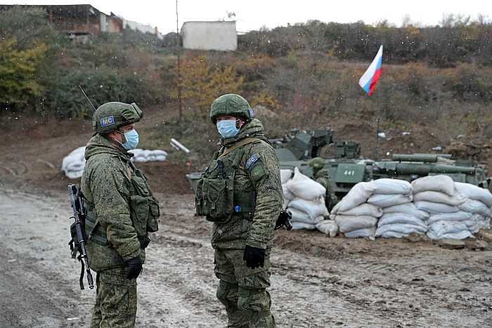 -Блок-пост российских миротворцев на окраине Ханкенди (Степанакерта). Фото из открытых источников.