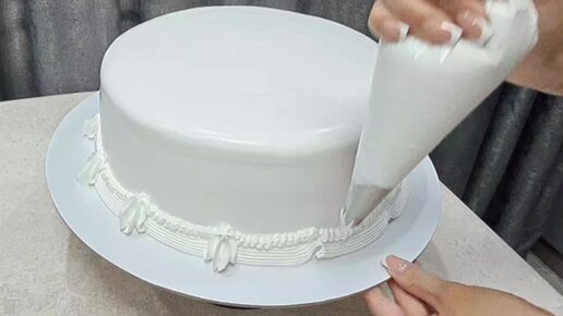 Как украсить детский торт мастикой, кремом?