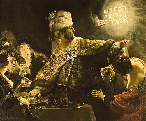 Rembrandt van Rijn.  Belshazzar's Feast, 1638 