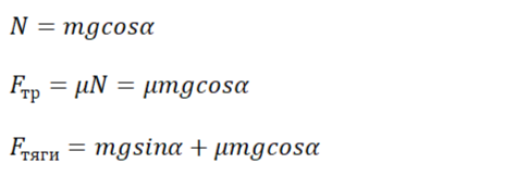 Формула силы тяги