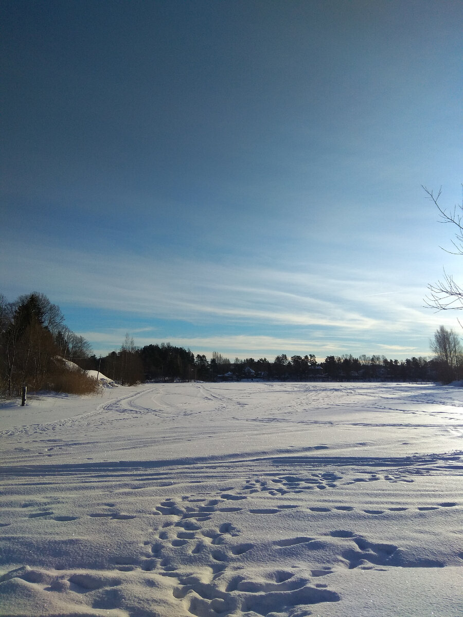 Поселок Токсово. Было холодно 