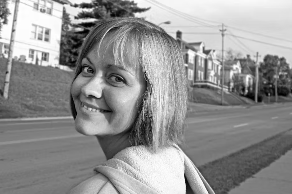 Наталья Ключарева на фотографии издательства в 2010 году, когда вышла её первая книга на немецком языке © Литературное агентство Галины Дюрстхофф 