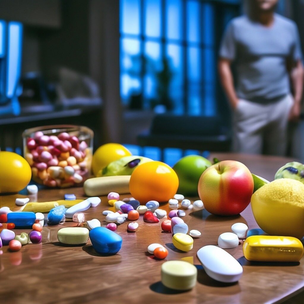 Картинка сгенерирована нейросетью "Лекарство для похудения"