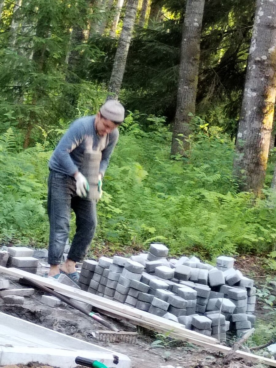 Брусчатка готова к укладке