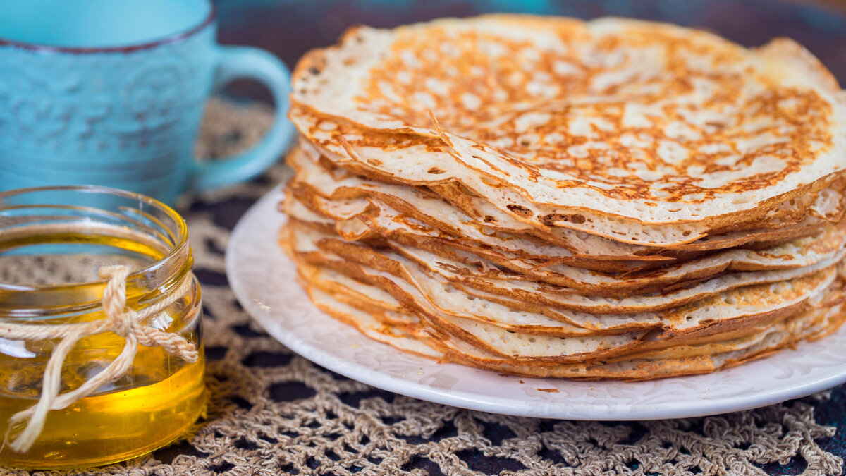 Блины с минералкой и молоком рецепт