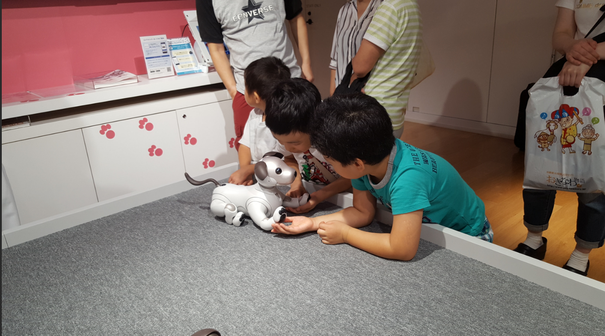 Японские детишки обожают айбо, потому что те очень похожи на настоящих щенков