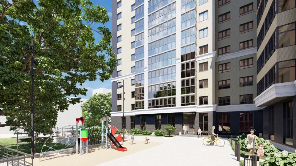 Визуализация альтернативного варианта фасадов будущего здания на улице Шевченко, 135.
Фото: "Новые технологии"