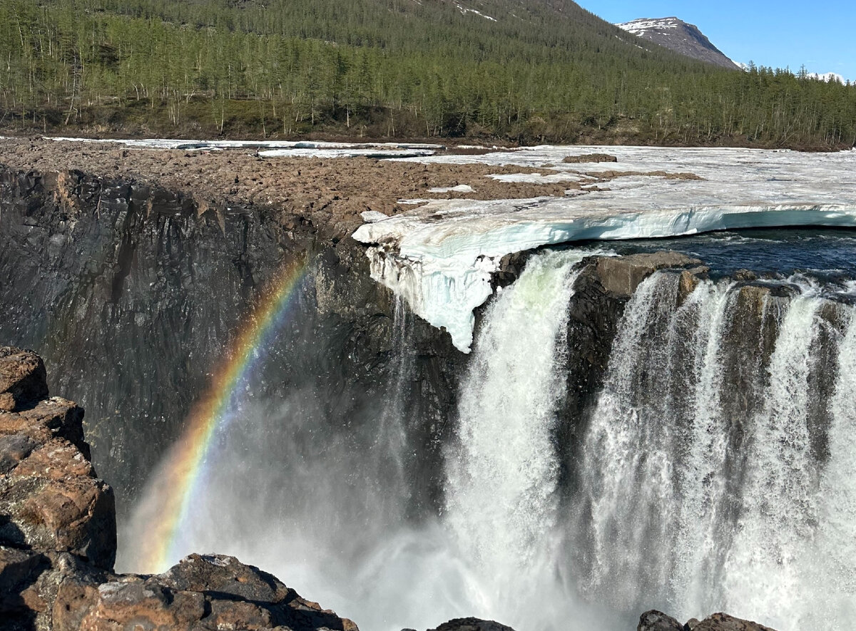 Водопад 2 брата Путорана