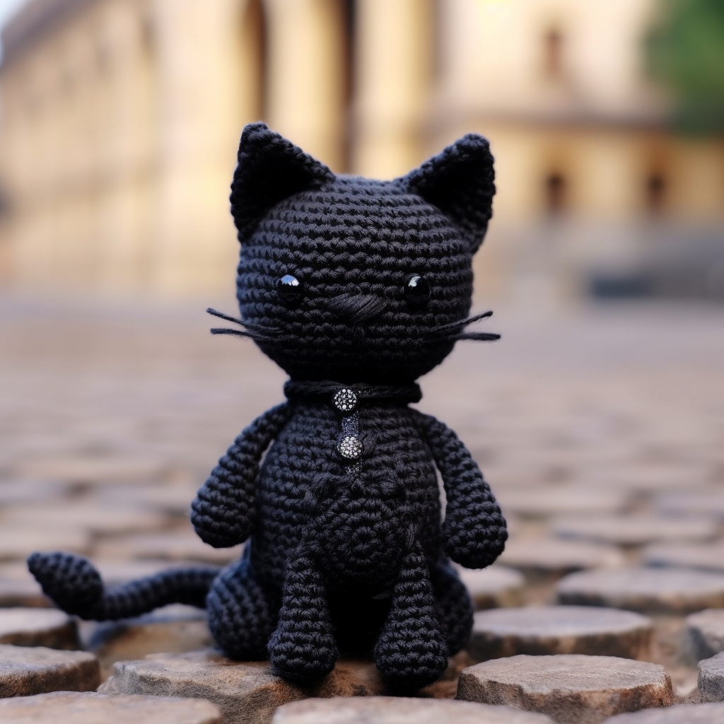 Набор для создания игрушки из меховых палочек «Тыква и черный кот»