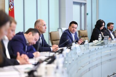    Совещание Губернатора Московской области Андрея Воробьева с руководящим составом правительства Московской области и главами городских округов © Антон Чернов, «Подмосковье Сегодня»