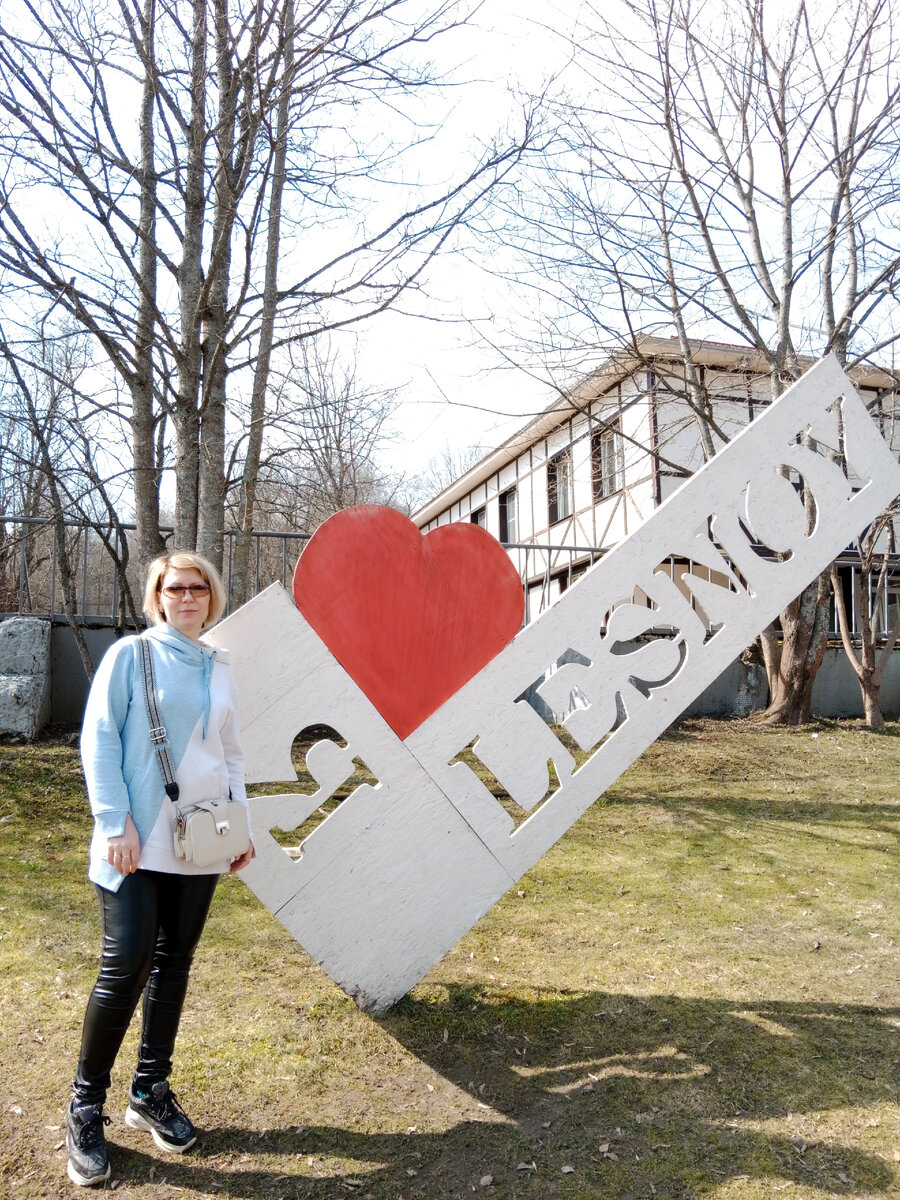 Композиция "Я люблю Лесной" напротив корпусов