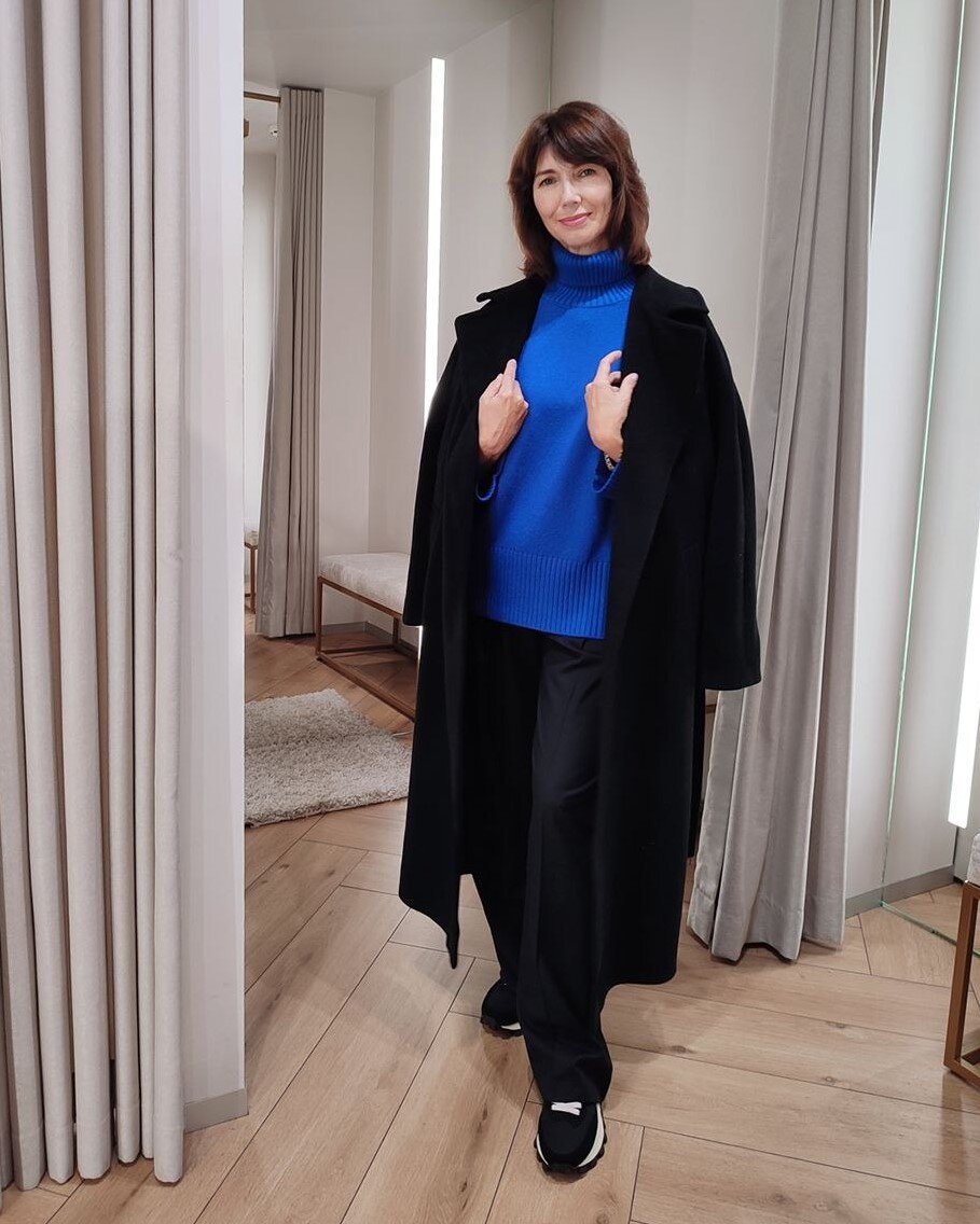 Всегда актуальное черное пальто