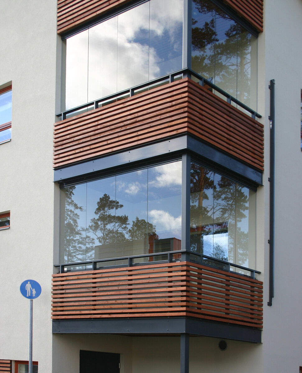 Единое оформление балконов