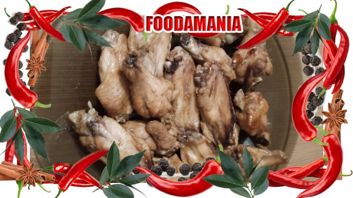 Готовые крылышки на пару. Фото автора канала Foodamania