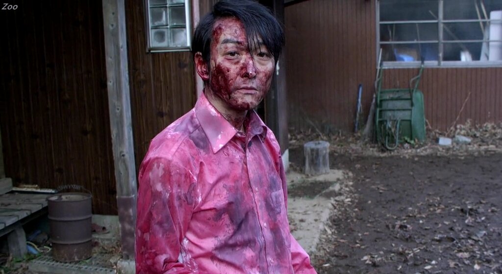 Кадр из фильма «Холодная рыба». Мицуру Фукукоси в роли Шамото 