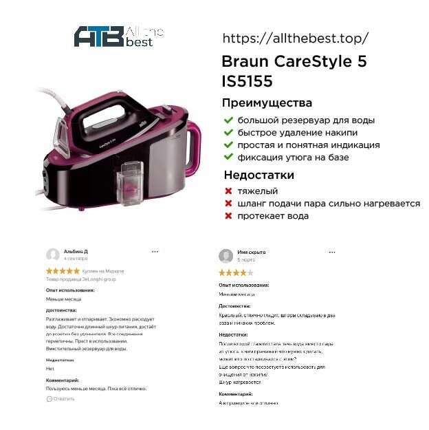 Парогенератор Braun CareStyle 5 IS5155 